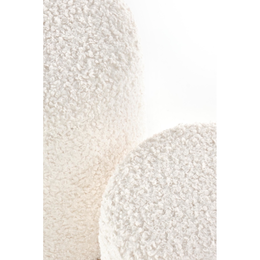 KIT 2x Taburett CANCUN diameter 31/38 cm vit/brun