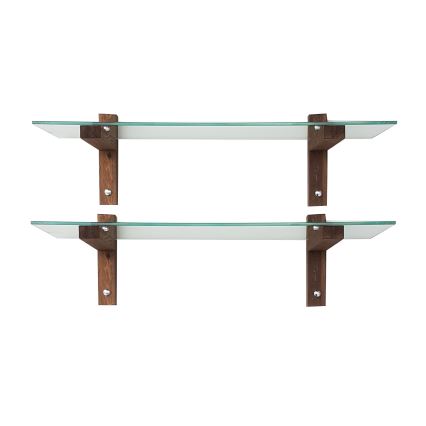 KIT 2x Vägghylla 25x85 cm tall/genomskinlig