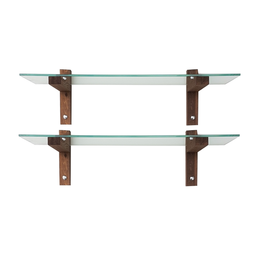 KIT 2x Vägghylla 25x85 cm tall/genomskinlig