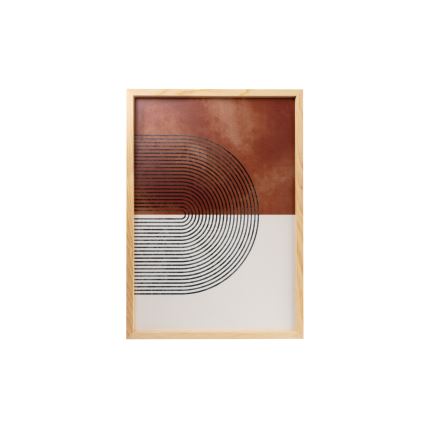 KIT 3x Bild i fotoram 50x70 cm beige/brun