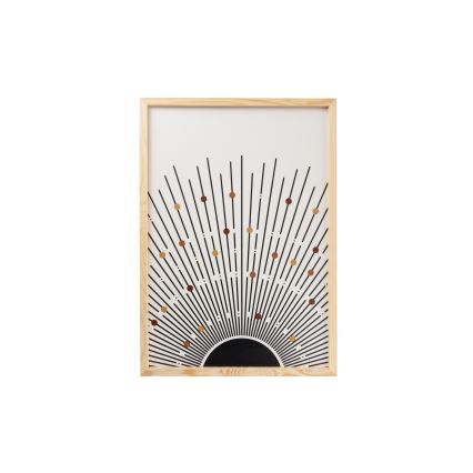 KIT 3x Bild i fotoram 50x70 cm beige/brun