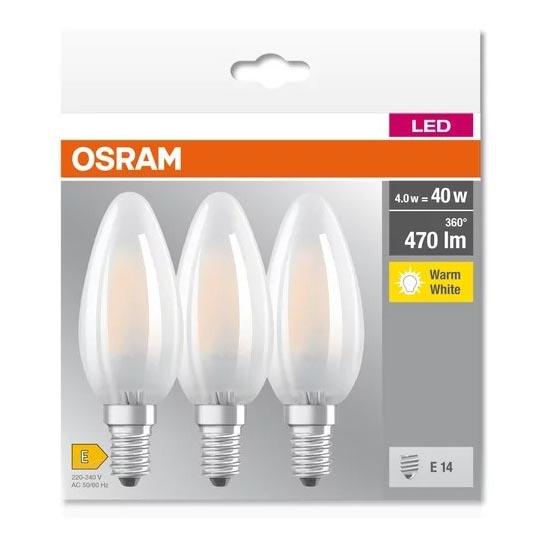 KIT 3x LED glödlampa B40 E14/4W/230V 2700K - Osram