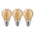 KIT 3x LED glödlampa CLASIC AMBER A60 E27/9W/230V 2200K - Brilagi