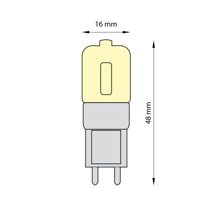 KIT 3x LED glödlampa ECOLINE G9/2,5W/230V 3000K - Brilagi