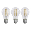 KIT 3x LED glödlampa FILAMENT A60 E27/3,8W/230V 2700K Energiklass A