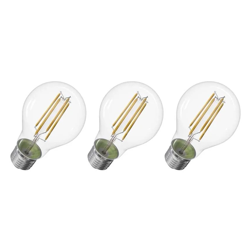 KIT 3x LED glödlampa FILAMENT A60 E27/3,8W/230V 2700K Energiklass A