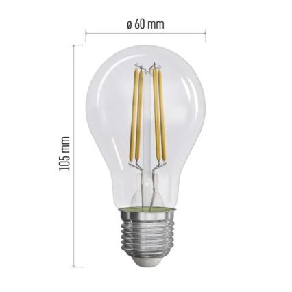 KIT 3x LED glödlampa FILAMENT A60 E27/3,8W/230V 2700K Energiklass A