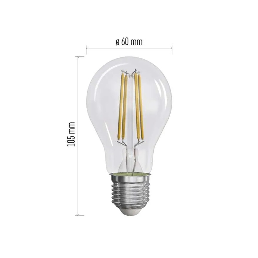 KIT 3x LED glödlampa FILAMENT A60 E27/3,8W/230V 2700K Energiklass A