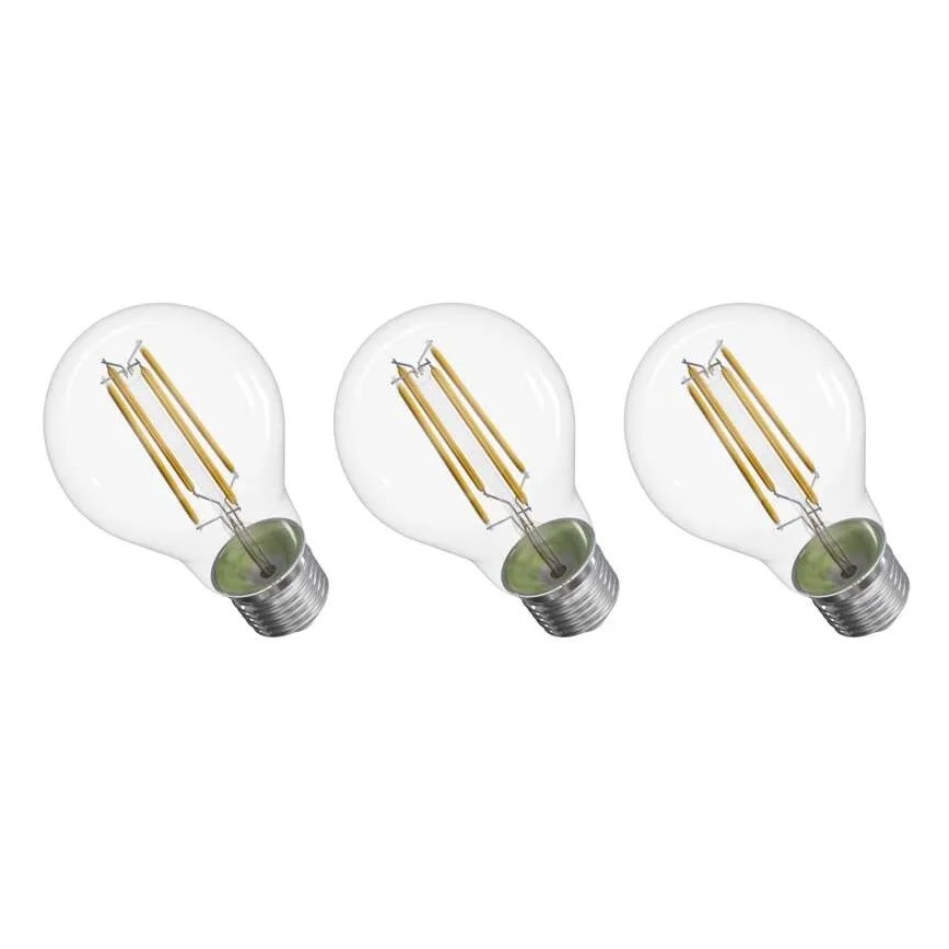 KIT 3x LED glödlampa FILAMENT A60 E27/3,8W/230V 4000K Energiklass A