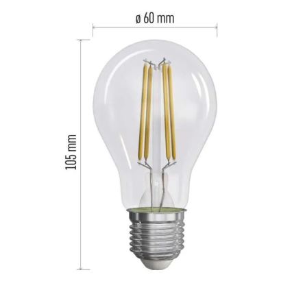 KIT 3x LED glödlampa FILAMENT A60 E27/3,8W/230V 4000K Energiklass A