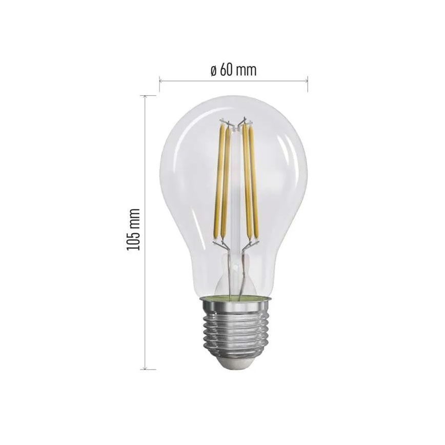 KIT 3x LED glödlampa FILAMENT A60 E27/3,8W/230V 4000K Energiklass A