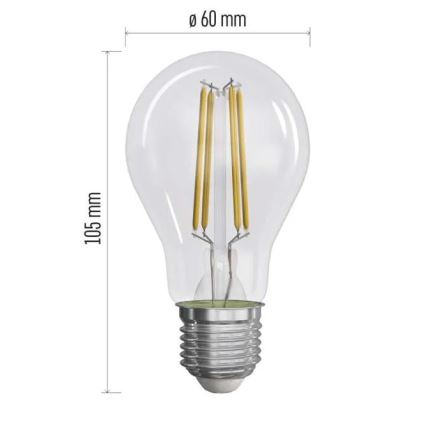KIT 3x LED glödlampa FILAMENT A60 E27/5W/230V 2700K Energiklass A