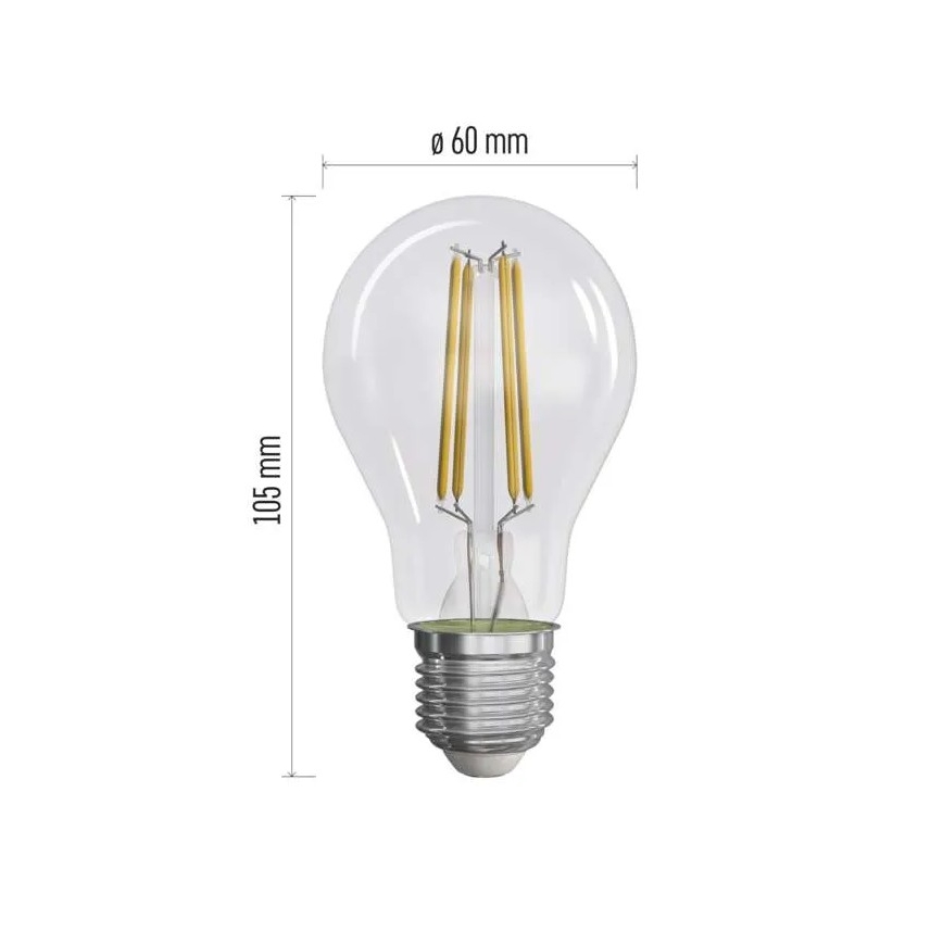 KIT 3x LED glödlampa FILAMENT A60 E27/5W/230V 2700K Energiklass A