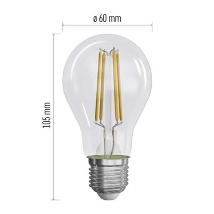 KIT 3x LED glödlampa FILAMENT A60 E27/5W/230V 4000K Energiklass A