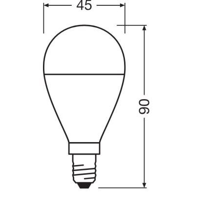 KIT 3x LED glödlampa P45 E14/7,5W/230V 3000K - Osram