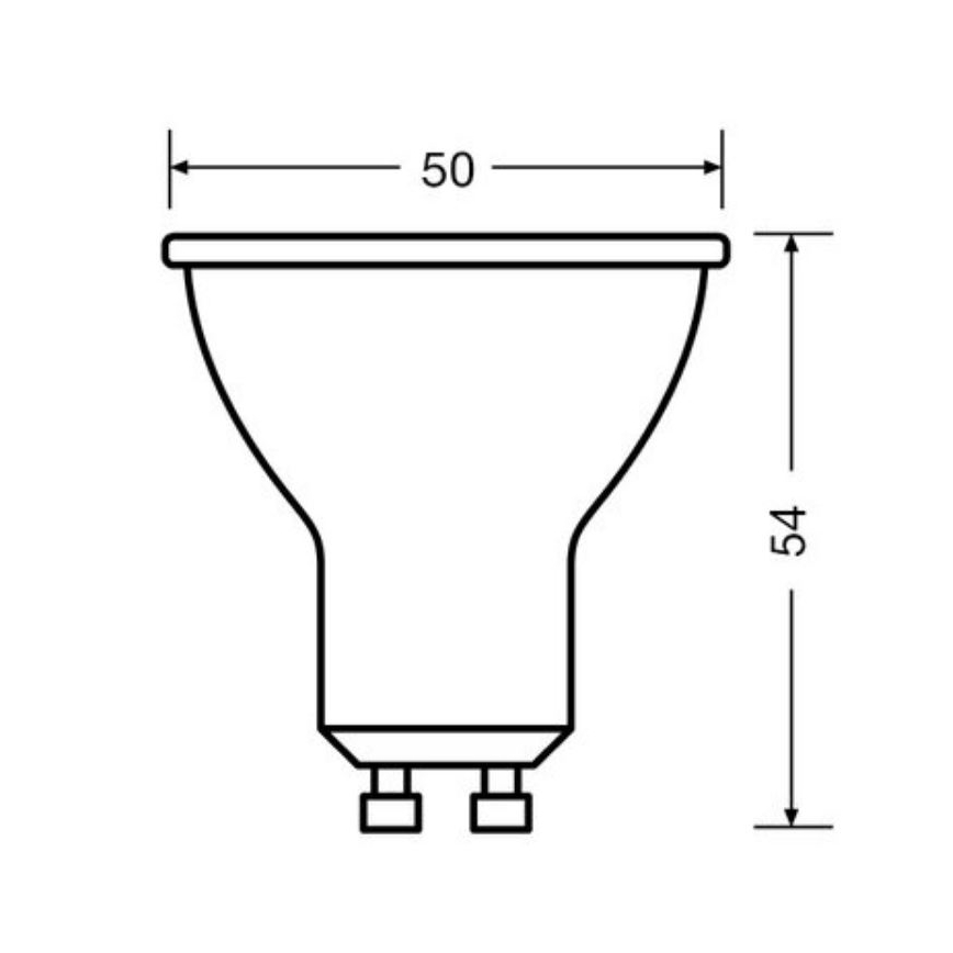 KIT 3x LED glödlampa PAR16 GU10/4,5W/230V 2700K - Osram