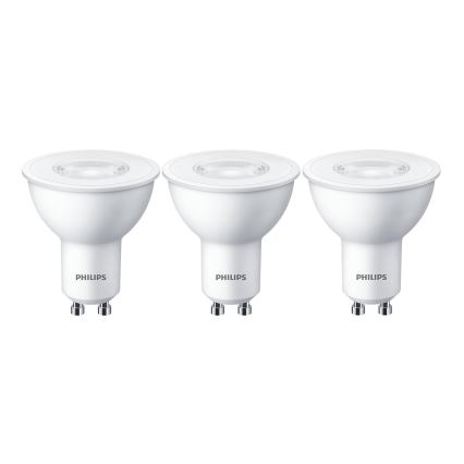 KIT 3x LED glödlampa Philips GU10/4,7W/230V 2700K