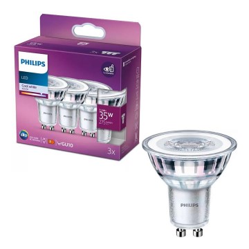 KIT 3x LED glödlampa Philips PAR16 GU10/3,5W/230V 4000K