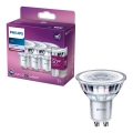 KIT 3x LED glödlampa Philips PAR16 GU10/4,6W/230V 4000K