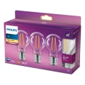 KIT 3x LED glödlampa VINTAGE Philips A60 E27/7W/230V 2700K