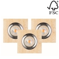 KIT 3x LED infälld belysning VITAR 1xGU10/5W/230V Sandsten – FSC certifierade
