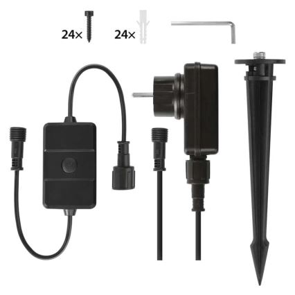 KIT 3x LED RGBIC Ljusreglerad utomhus strålkastare GoSmart LED/14W/230V 3000-6500K IP65 Wi-Fi Tuya