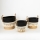 KIT 3x Stråkorg beige/svart/vit 25x17x23/28x22x25/35x28x30 cm