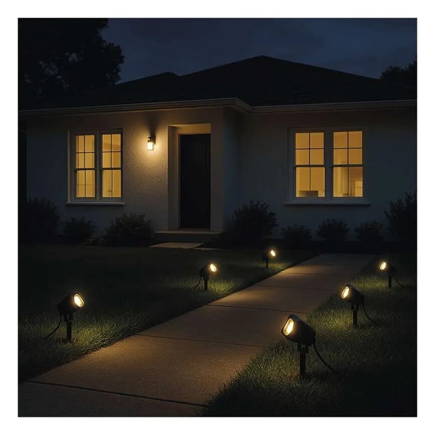 KIT 4x LED RGBIC Ljusreglerad utomhus lampa LED/7W/230V 3000-6500K IP65 Wi-Fi Tuya