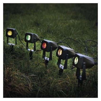 KIT 4x LED RGBIC Ljusreglerad utomhus lampa LED/7W/230V 3000-6500K IP65 Wi-Fi Tuya