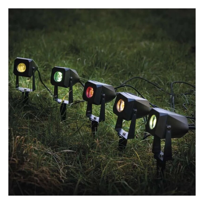 KIT 4x LED RGBIC Ljusreglerad utomhus lampa LED/7W/230V 3000-6500K IP65 Wi-Fi Tuya