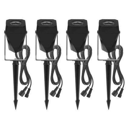 KIT 4x LED RGBIC Ljusreglerad utomhus lampa LED/7W/230V 3000-6500K IP65 Wi-Fi Tuya