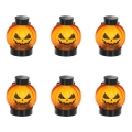 KIT 6x LED Dekoration HALLOWEEN LED/1xCR2032/varm vit pumpor