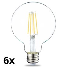 KIT 6x LED Ljusreglerad glödlampa VINTAGE G93 E27/8W/230V 2700K