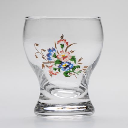 Kit 6x likörglas genomskinlig - blomma pattern nr. 3