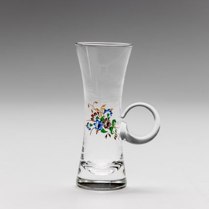 Kit 6x likörglas med handtag genomskinlig med bukettmotiv nr. 2