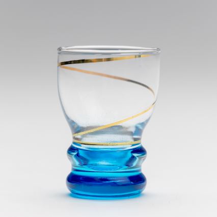 Kit 6x snappsglas genomskinlig blå