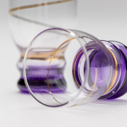 Kit 6x snappsglas genomskinlig lila