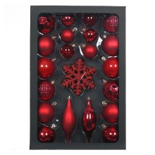 Kit of Christmas ornaments 25 delar röd
