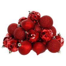 Kit of Christmas ornaments 30 delar röd
