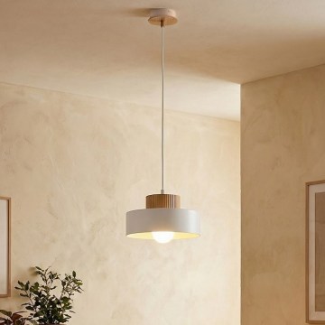 KIVI pendellampa med kabel 1xE27/15W/230V vit