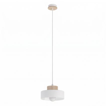 KIVI pendellampa med kabel 1xE27/15W/230V vit