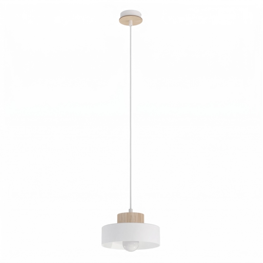 KIVI pendellampa med kabel 1xE27/15W/230V vit