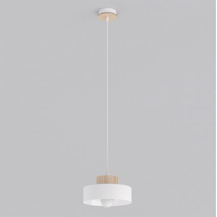 KIVI pendellampa med kabel 1xE27/15W/230V vit