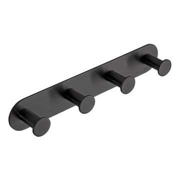 Klädhängare 25,5x4,5 cm rostfritt stål/svart