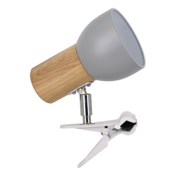 Klämlampa SVENDA 1xE27/60W/230V ek/grå