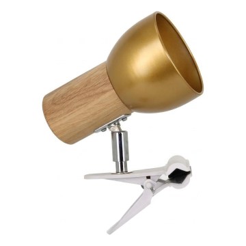 Klämlampa SVENDA 1xE27/60W/230V ek/guld