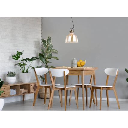 Ljuskrona med upphängningsrem ASGARD 1xE27/11W/230V beige