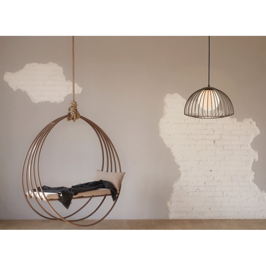 Ljuskrona med upphängningsrem GRID 1xG9/4W/230V brun