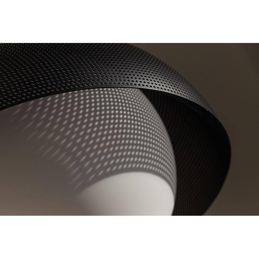 Ljuskrona med upphängningsrem GRAVEN 1xE27/11W/230V svart