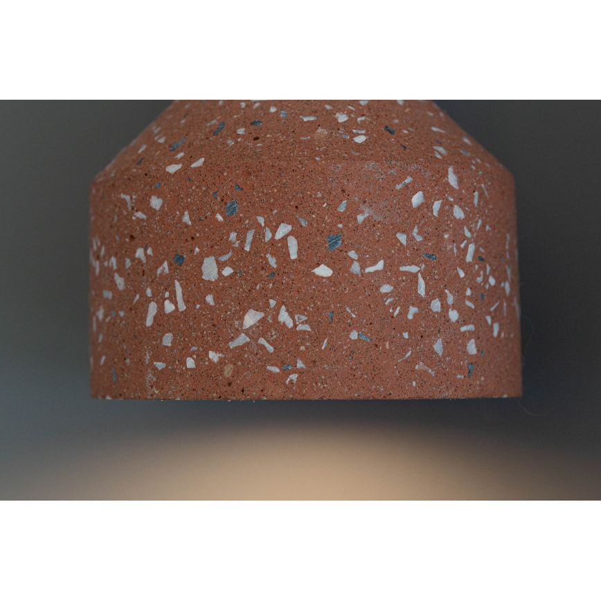 Taklampa på kabel RESIN 1xE27/11W/230V rosa/svart